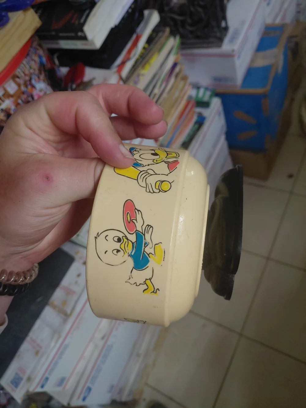 vintage Walt Disney Productions plastic footed cereal or snack bowl